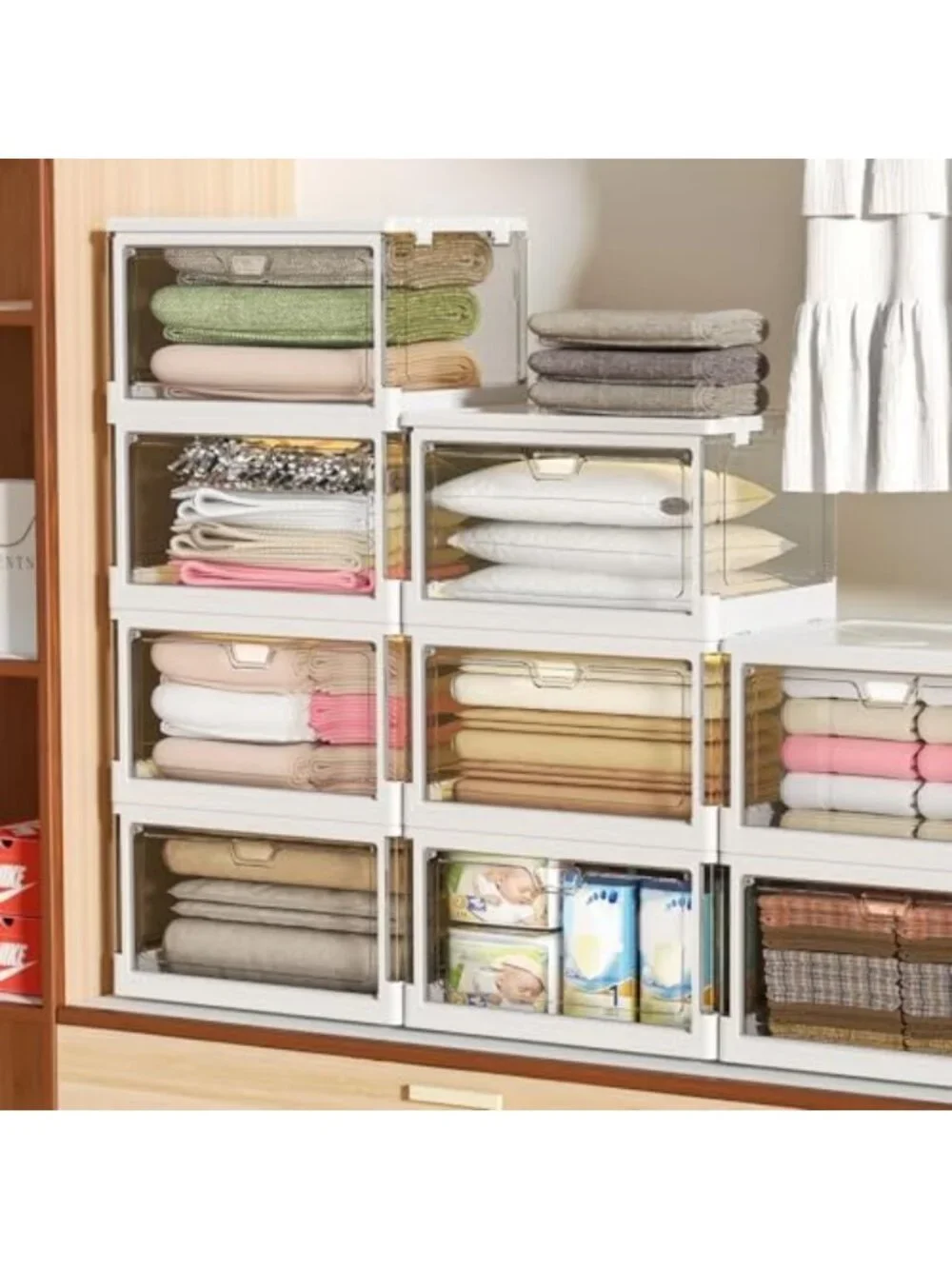 Stackable Clear Storage Bins with Lids - 3 Pack, Durable & Space-Saving Solution